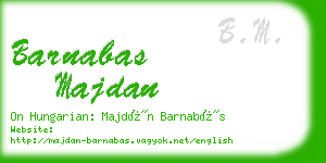 barnabas majdan business card